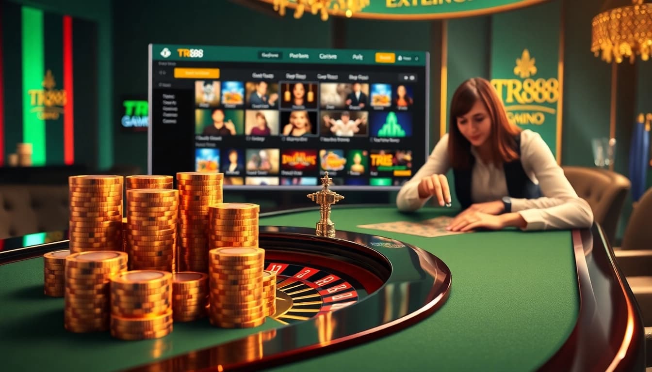 Players enjoying poker at TR88's luxurious online casino.