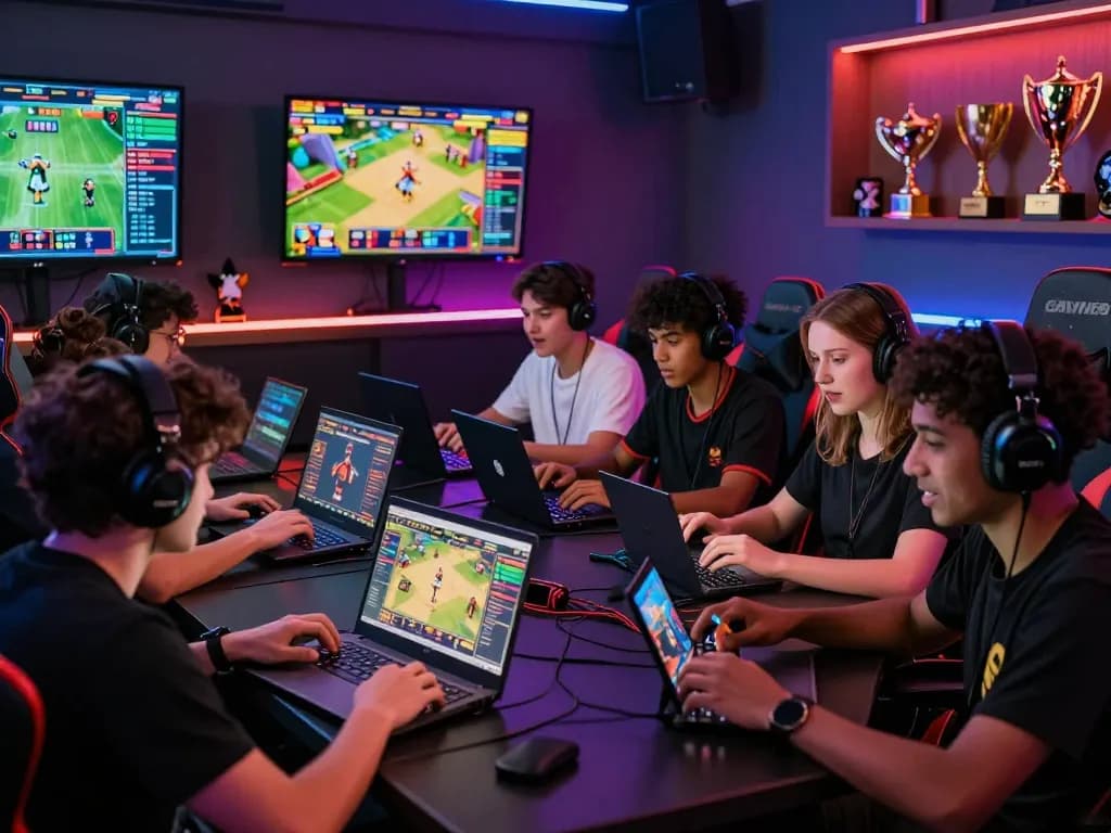 Gamers enjoying online betting at GAVN99, showcasing a vibrant gaming atmosphere.