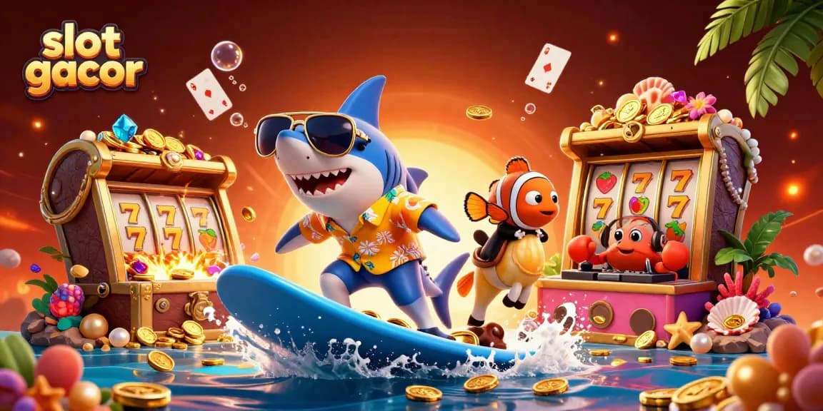Menangkan slot gacor dengan ilustrasi aksi permainan yang penuh warna dan menarik.
