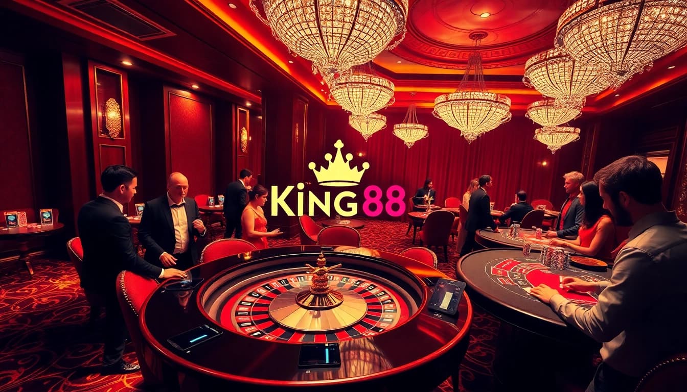 Experience the thrill of King88 at a luxurious casino filled with excitement and high-stakes gambling.