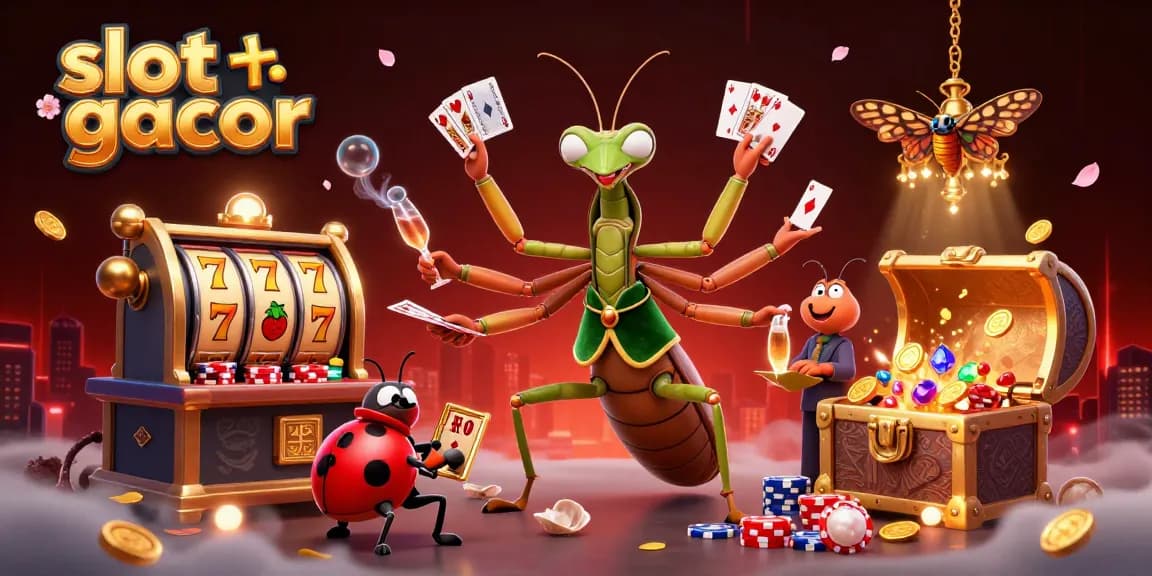 Slot gacor yang menarik dengan karakter kasino dan elemen permainan untuk meningkatkan pengalaman bermain.