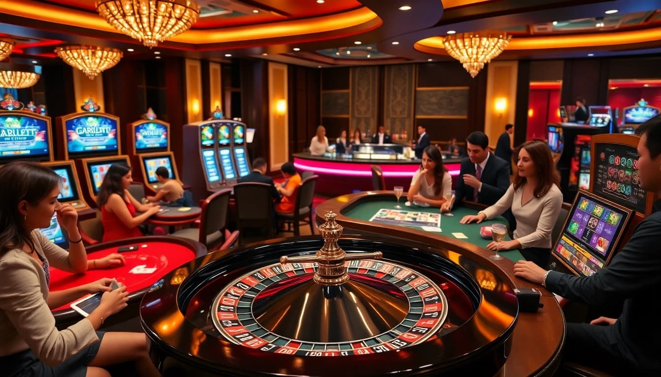 Experience the thrill of garuda slot gameplay in a luxurious casino setting.
