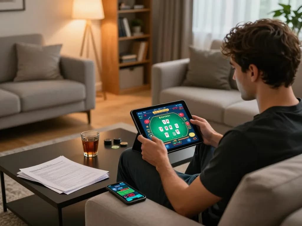 Engaging in online gambling at home with link vào goal123 for immersive gaming experience.
