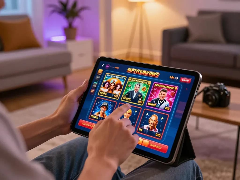 Engaging mobile gaming experience on a tablet by hoorayblog user during a casual session at home