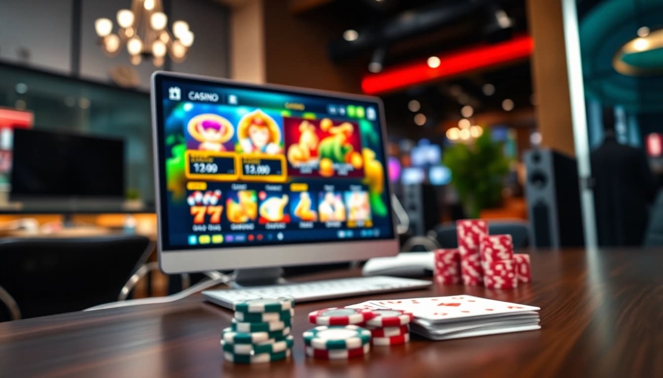 Erleben Sie fesselnde casino-spiele de auf einem modernen Online-Casino-Bildschirm.