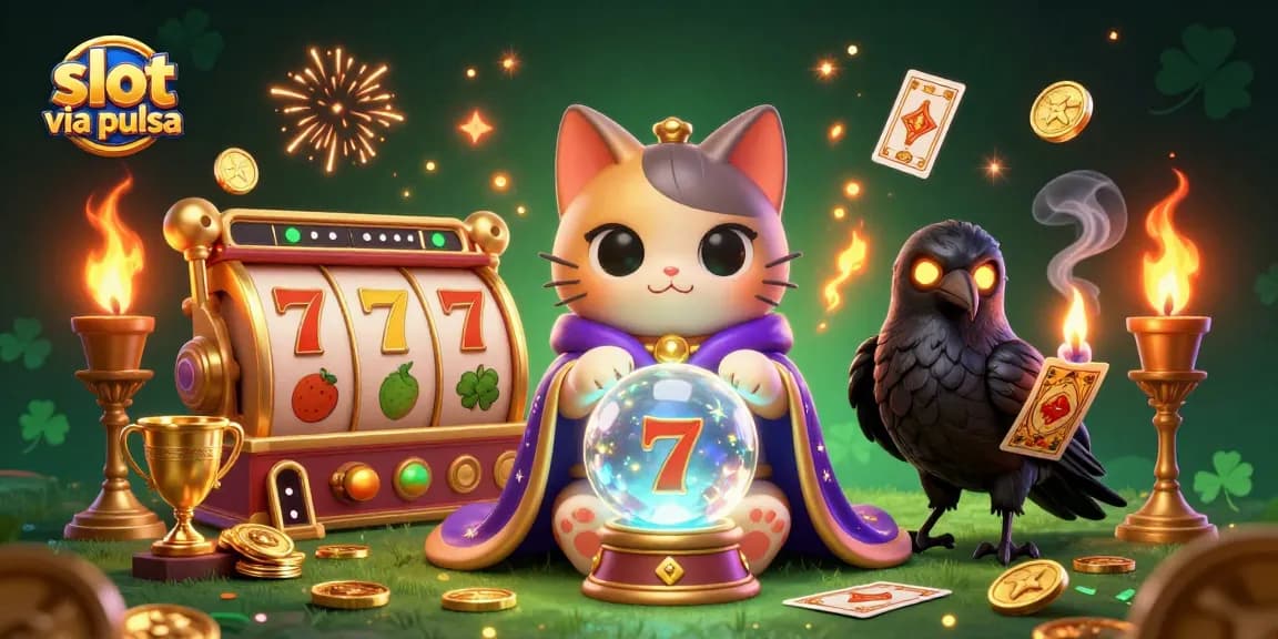 Play exciting games at slot via pulsa with our fantastic mystical illustration!