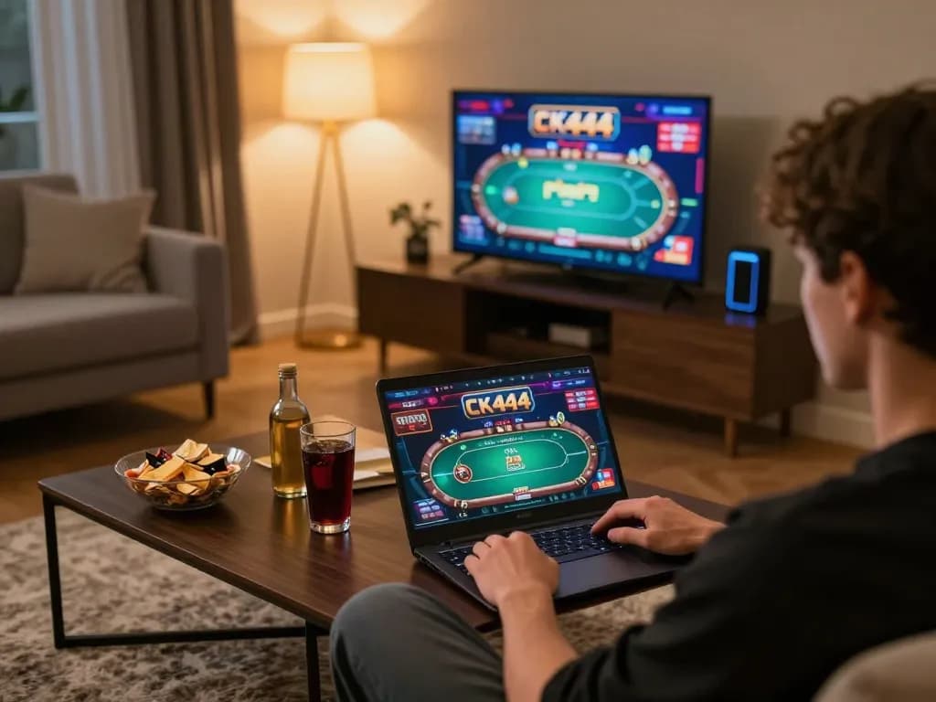 Engaging scene of online poker gameplay on CK444 with vibrant gaming interface