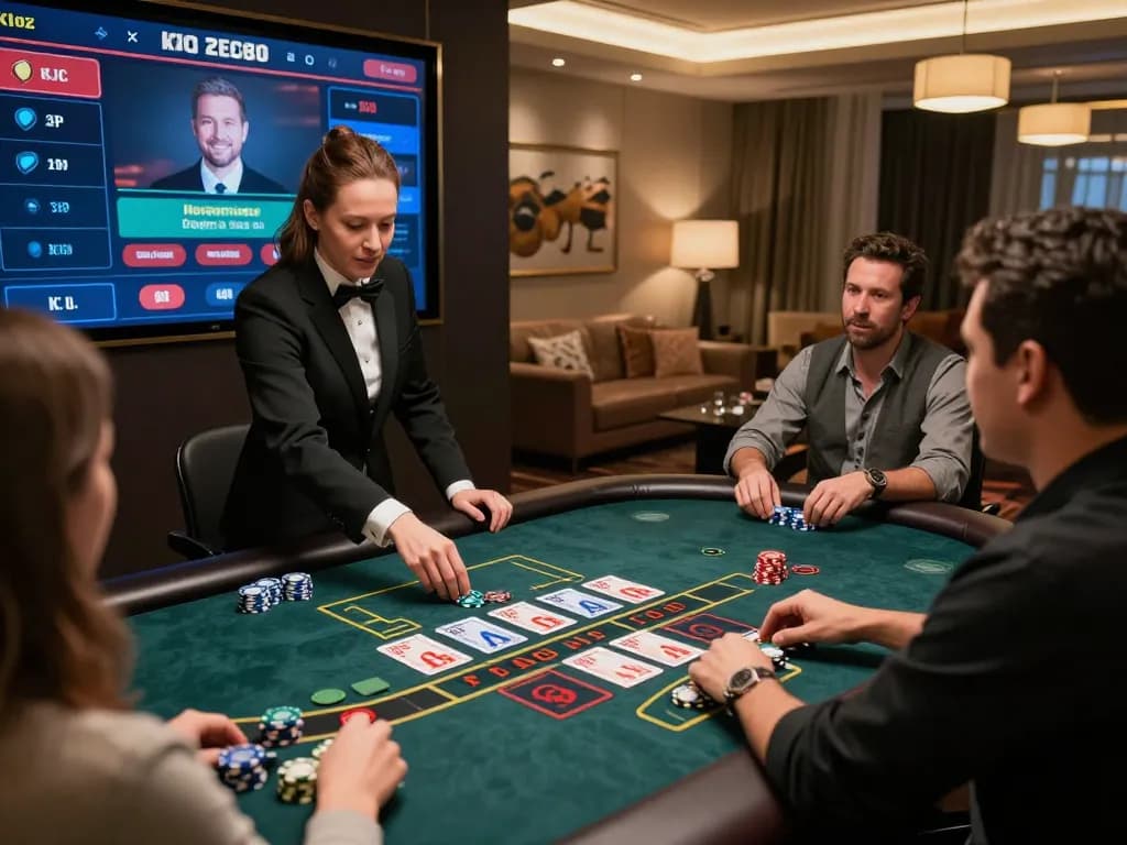 KJC immersive online blackjack experience with players engaged in strategic gameplay