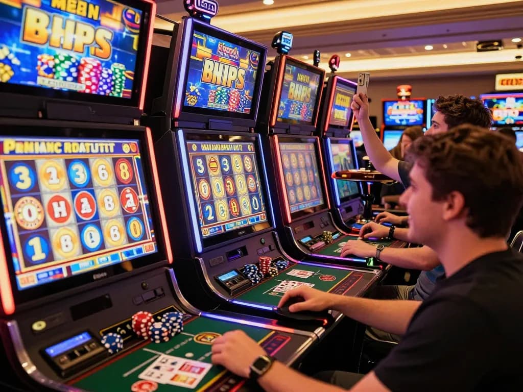 Exciting slot gacor hari ini gaming scene with players celebrating wins online.