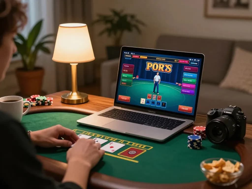 Engaging home gaming session focusing on dynamic blackjack gameplay with 789bet vip.