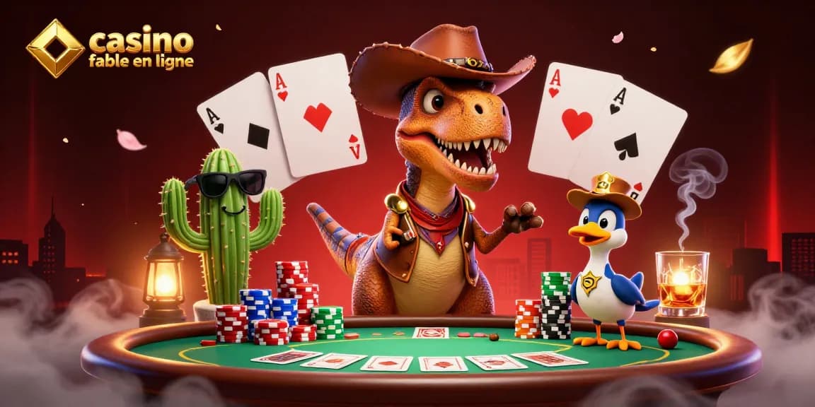 Découvrez le frisson du casino fiable en ligne avec notre illustration 3D dynamique mettant en avant des éléments de poker.