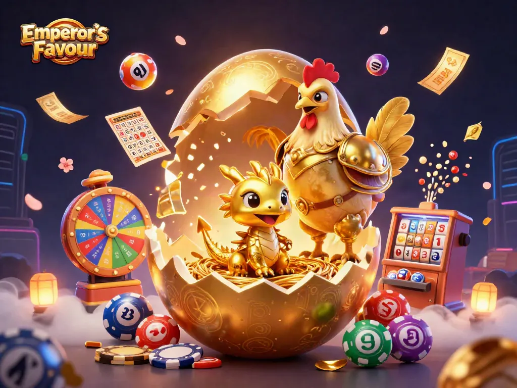 ปั่นสล็อตในเกม Emperor’s Favour โดยมีมังกรทองและไข่ทองคำในการเล่น