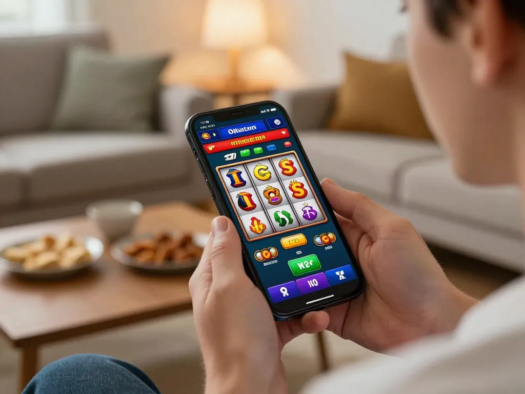 situs gacor nekatwin mobile gaming experience with an exciting slot game on a smartphone