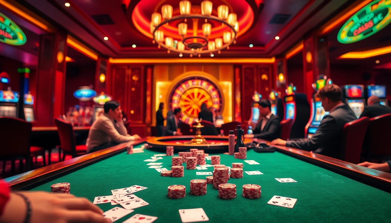 Players experiencing excitement at the 'xx 88' casino table with poker chips and cards.