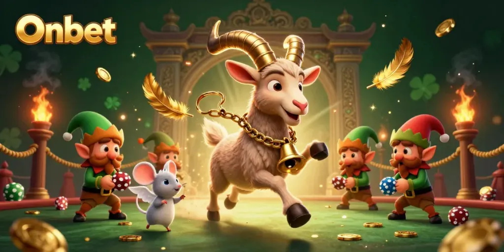 Engage with Onbet's thrilling atmosphere as Krampus and allies manage a festive casino.