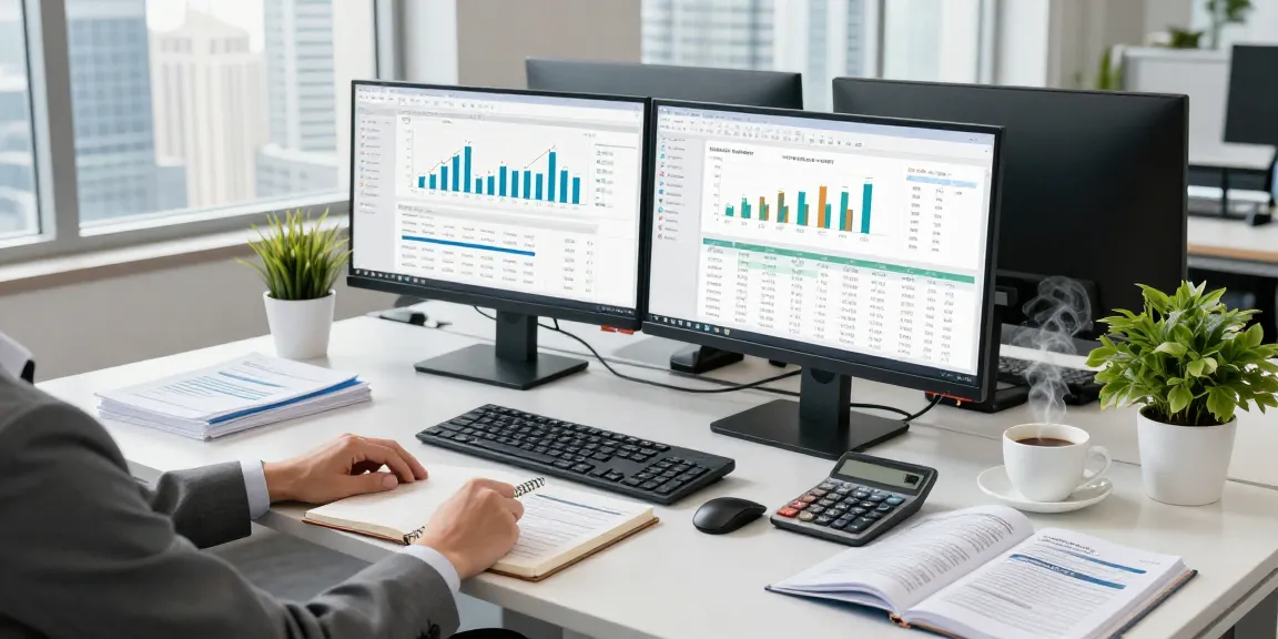 Accountant analyzing AA88 financial data in a vibrant office