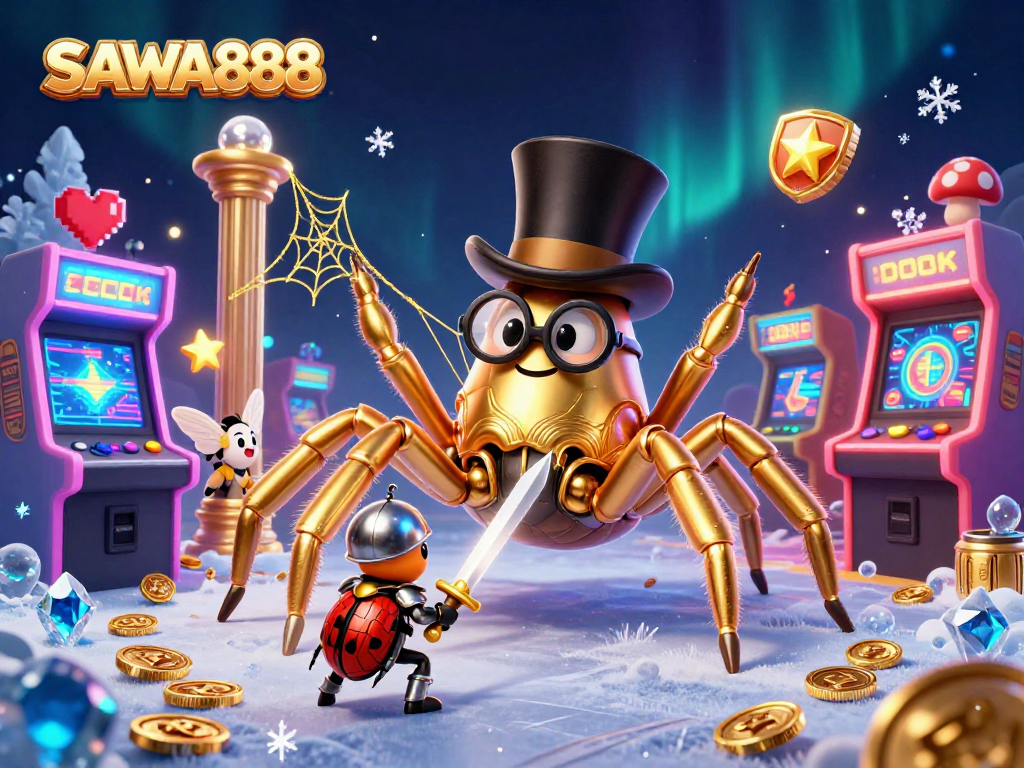 Experience thrilling slots with SAWA888 featuring engaging characters and vibrant game elements.