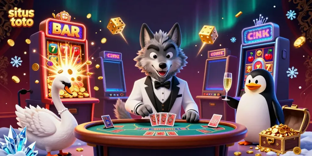 Menangkan jackpot di situs toto dengan ilustrasi kasino yang memikat dan penuh aksi.