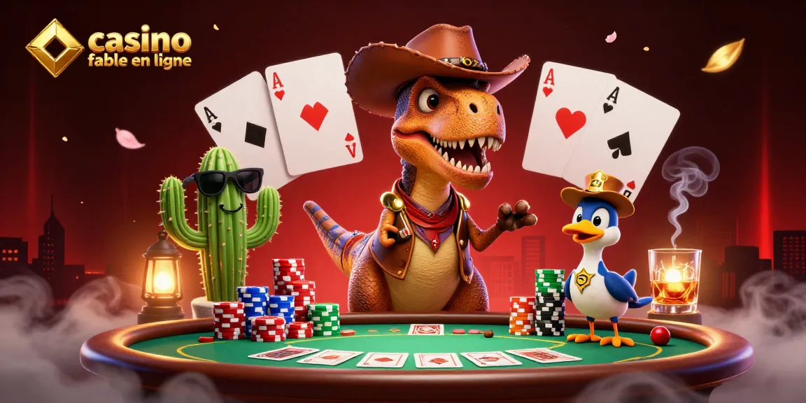 Découvrez le frisson du casino fiable en ligne avec notre illustration 3D dynamique mettant en avant des éléments de poker.
