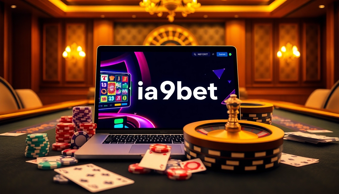 Experience the thrill of online gambling with the tải app i9bet, featuring vibrant casino elements.