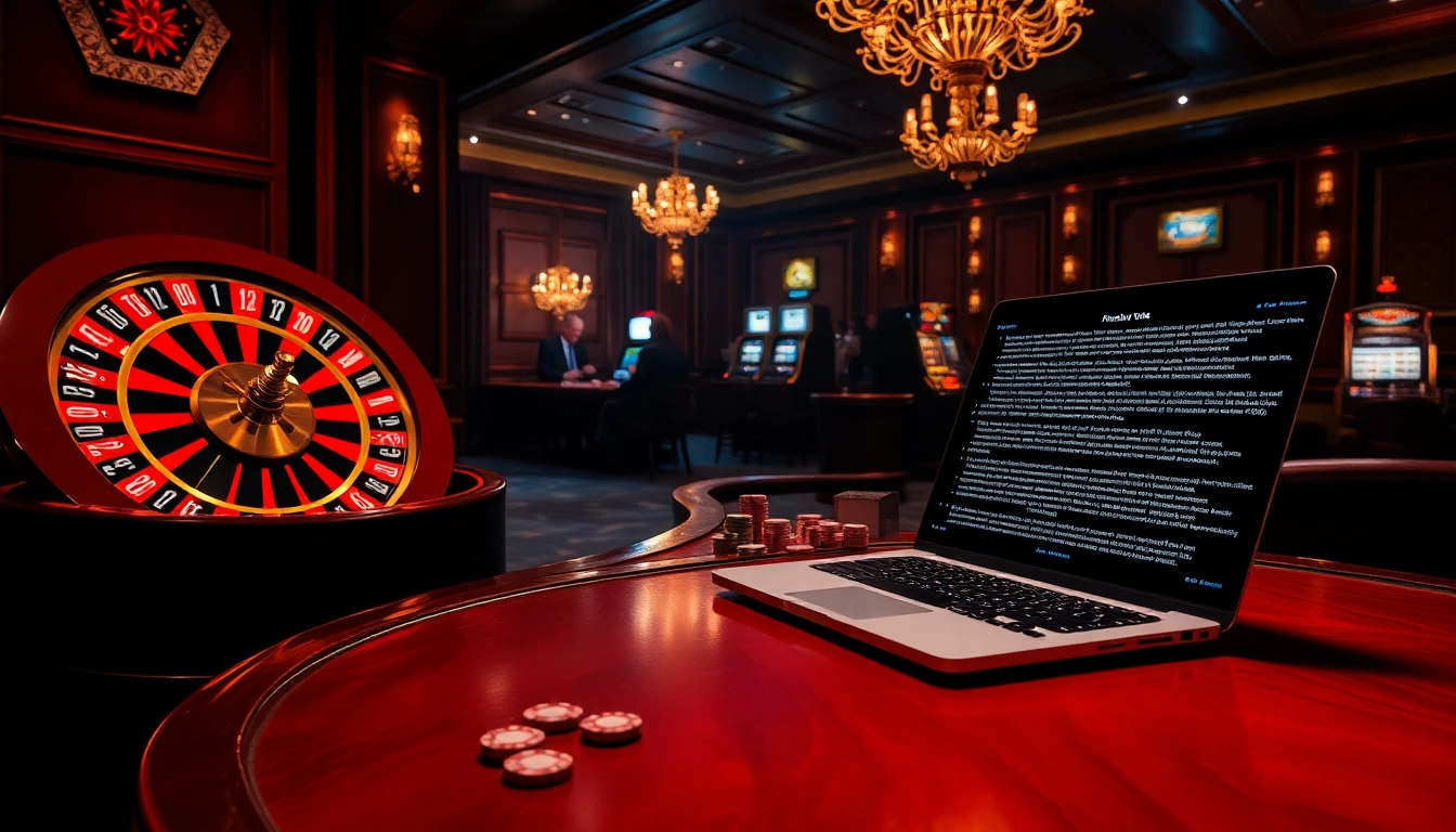 Spin the roulette wheel while exploring the hidden wiki link in this luxurious casino scene.