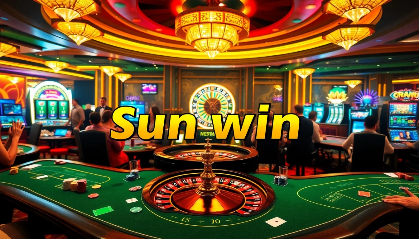Experience the thrill of sun win at a vibrant casino gaming table filled with excitement.