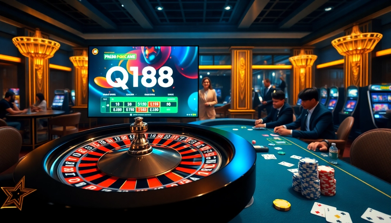 Engaging scene at QH88 online casino with roulette and professional players.
