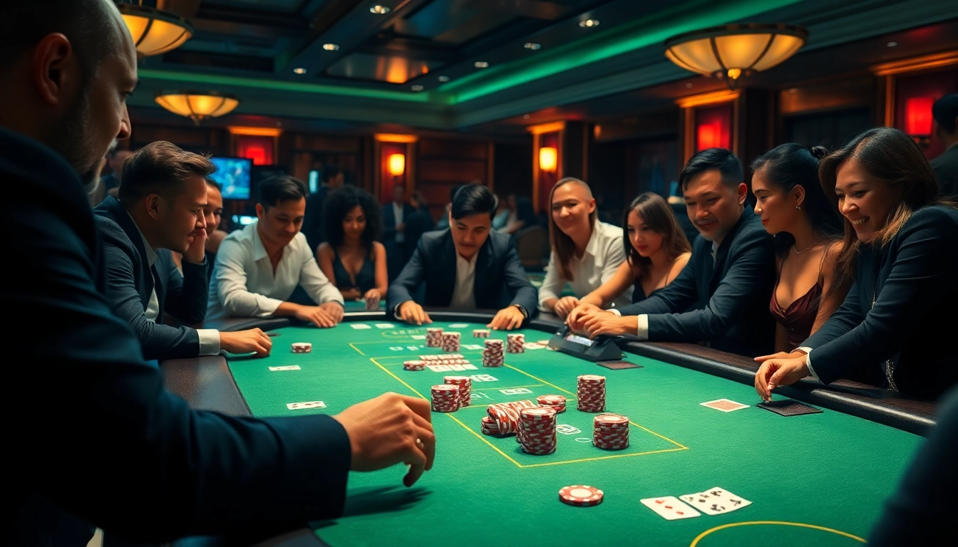 Experience the thrill of poker at 12BET, showcasing intense gameplay with chips and cards.