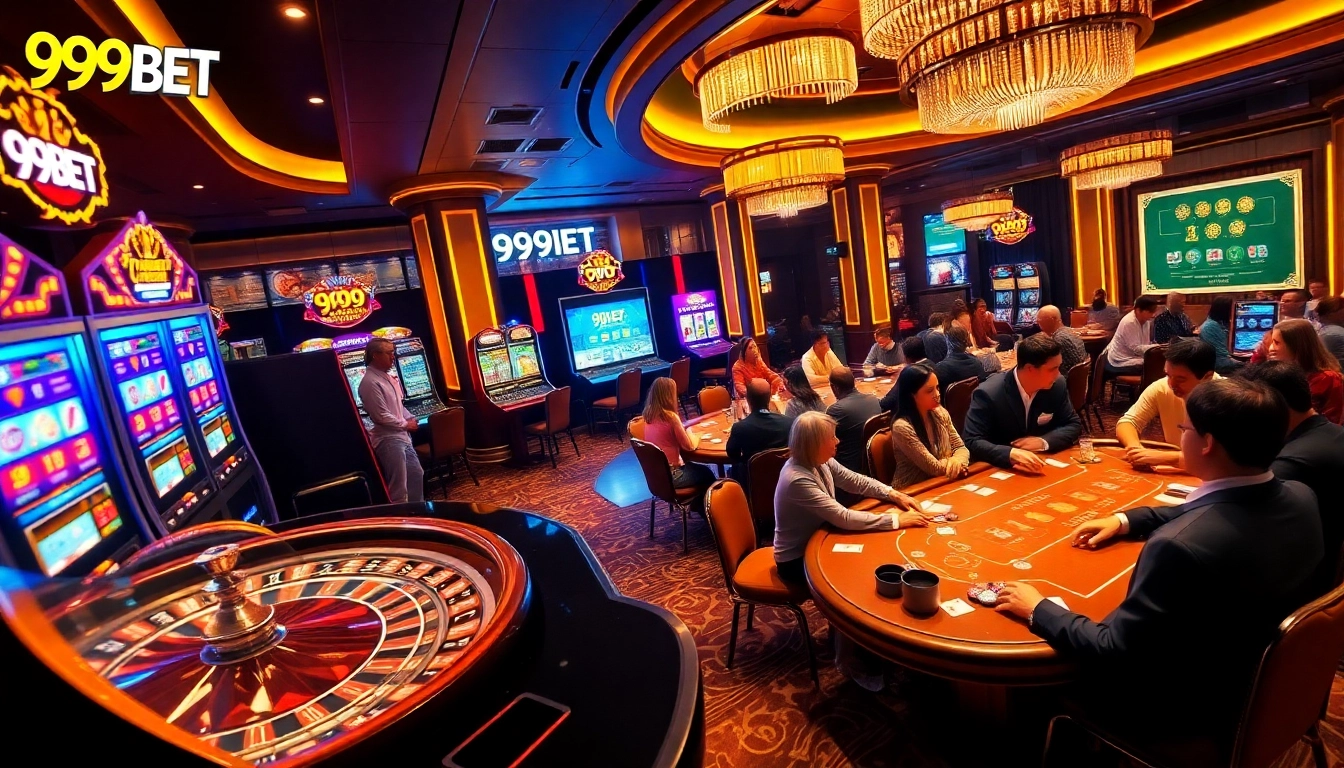 Experience thrilling poker games at 999BET with vibrant casino visuals and engaging gameplay.