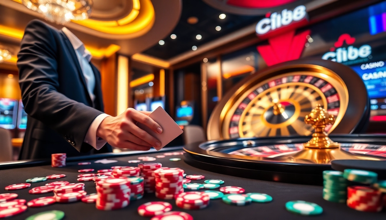 C168 casino scene with vibrant poker table and roulette wheel creating an exciting atmosphere.