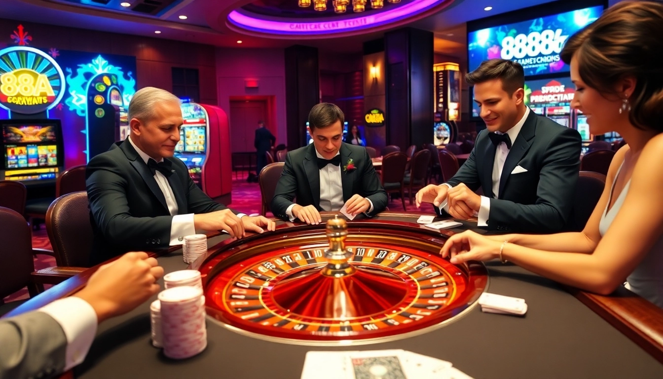 Players enjoying an exciting poker game at 88aa casino table