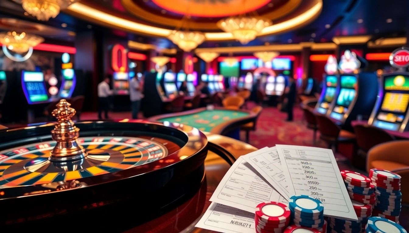Experience the excitement of gambling at rr88k1 com with poker chips and a roulette wheel.