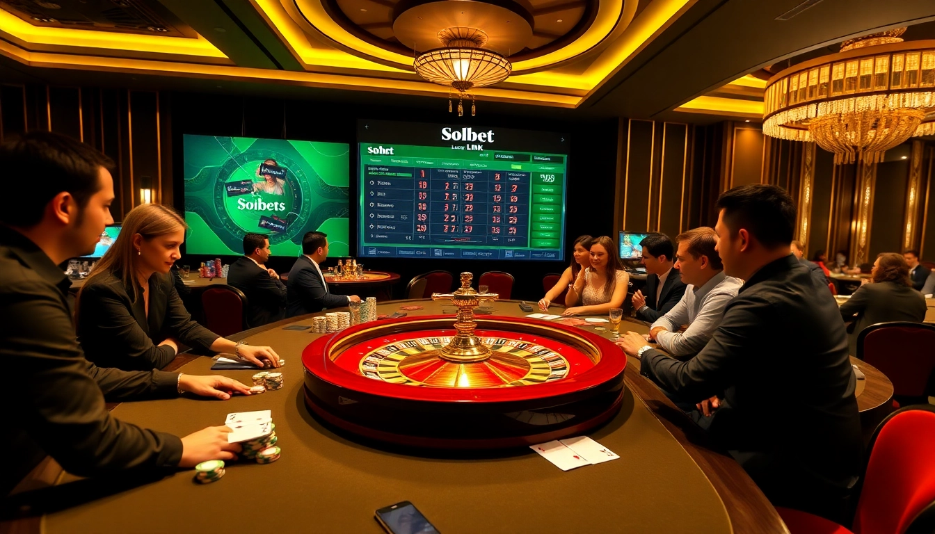 Experience the thrill of online gambling with sbobet link displayed on luxury casino setup.